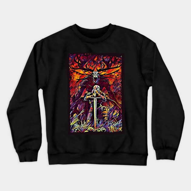 Be Fierce Be Fearless II - Fantasy Crewneck Sweatshirt by Fenay-Designs